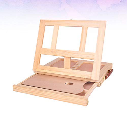 Exceart — Suporte de mesa com cavalete de madeira ajustável para artistas, cavalete portátil e dobrá
