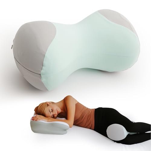 COMFYDEL HOME Memory Foam Sleep Knee Pillow Memory Foam Leg Pillow for Side Sleepers, Knee Pillow for Knee Joint Hip Back Pain, Surgery Recovery Pillow, Sleeping Knee Pillow, Pillow for Leg Swelling