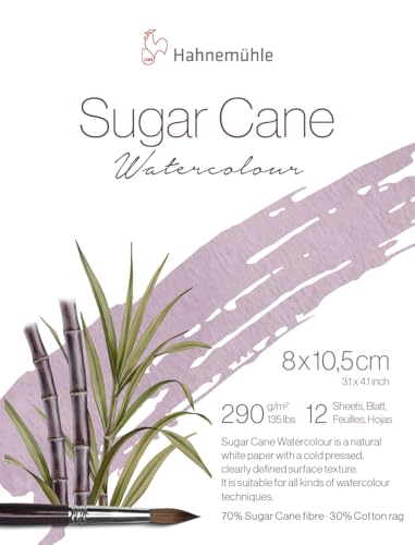 Hahnem&uuml;hle Sugar Cane Watercolor Pad - 3.1 x 4.1 12 Sheets