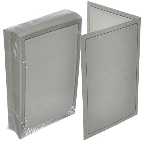 Briyar Cardboard Photo Folder Frame for 4x6 inch Pictures, Marble Gray (25 Pack)