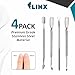 FLINX Metal Cuticle Pusher Tool 4 Pcs Nail Manicure Tools Nail Tᴏols for Manicure & Pedicure, Metal Cuticle Pushers and Scraper, Nails Cuticles Pusher Cuticle Tools for Nails
