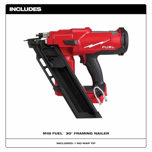 Image of 2745-20 for Milwaukee M18 Brushless Cordless Framing Nailer - Bare Tool | Length 14.1 in Height 15.2 in Width 4.7 in Weight 9.4 lbs