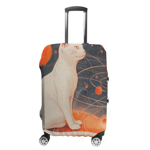 Cats And Planets Travel Luggage Cover Anti-scratch Suitcase Cover Elastic Suitcase Protective Cover Fits 19-32 Inch Luggage M