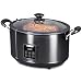 Presto 06013 Electric Indoor Smoker and Slow Cooker, 6qt, Black Stainless Steel