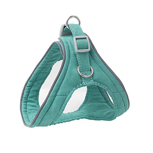 Livecitys Hundegeschirr, reflektierend, verstellbar, für Outdoor-Training, Laufen, Sicherheits-Plüsch-Weste, Geschirr für Welpen, Plüsch, blau, xs Cover