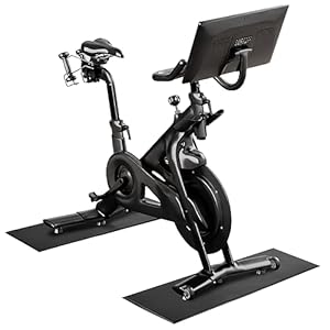 Peloton Bike Mat | 6mm Thickness, Exercise Bike Mat/Treadmill Mat for Hardwood Floors or Carpet, Non-Slip Sweat-Proof Exercise Equipment Mat for Bike Trainer/Stationary Spin Bike/Indoor Cycling