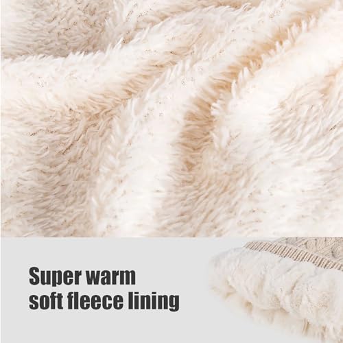 Kids Winter Beanie Hat, Children's Warm Fleece Lined Knit Thick Ski Cap (Mix Black&White)4