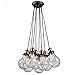 Artcraft Lighting Artcraft AC10488 Restoration Eight Light Chandelier from Edison Collection in Bronze/Dark Finish, 20.00 inches, Matte Black & Vintage Brass