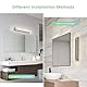 Toolight LED Spiegellampe Bad 42cm, LED Wandleuchte Bad Modern 9W 800LM Acryl Wasserdicht IP44, Natürliches Licht 4500K, Edelstahl Spiegelleuchte Wand Lampe Badezimmer, Chrom