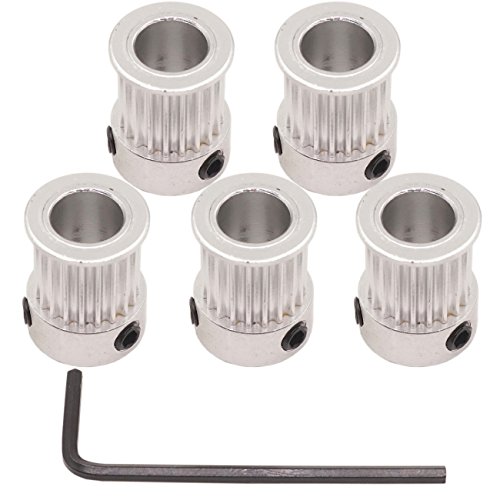 WINSINN Aluminum 2GT GT2 Synchronous Wheel 20 Teeth Bore 8mm 20T Timing Pulley For 3D Printer Width 10mm Timing Belt - R