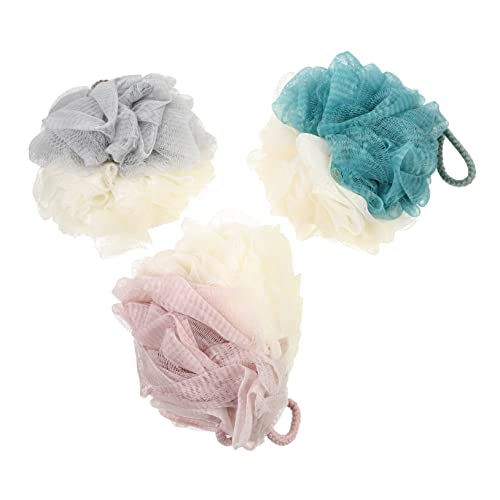 EPIGEIST 1Set Shower Balls Double Sponges for Exfoliating Cleaning Long Lanyard Design for Easy Hanging Storage Soft Comfortable Bath Flowers for Relaxing Showers