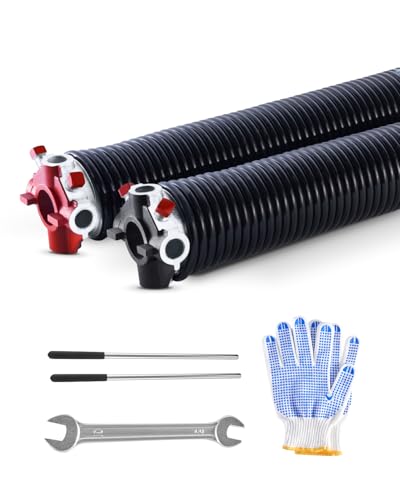 VEVOR Ressorts de torsion pour porte de garage, 1 paire, Φ6,35xΦ50,8x787 mm, 16000 cycles, revêtement noir électrophorétique pour remplacement, barres...