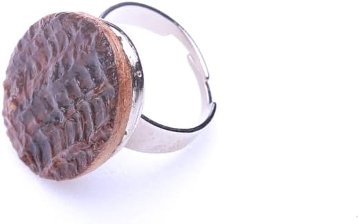 VIRECHIC – Anel adjustavel Disco de Fibra de Banana – Biju Feminina Eco-Friendly, Acessório Feminino Raro e Feito com Papel Reciclado, VEGANA e Artesanal, Charme e Raridade…