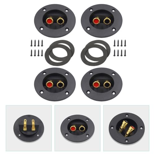 Terminales redondos de 3.1 pulgadas para cajas de altavoz y conector de subwoofer casero 7