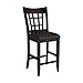 Coaster Home Furnishings - LAVON - Wood Upholstered Counter Height Chairs (Set of 2) - Slat Back, Padded Seats, Footrest - Dining Room & Kitchen - Black & Espresso - 102889