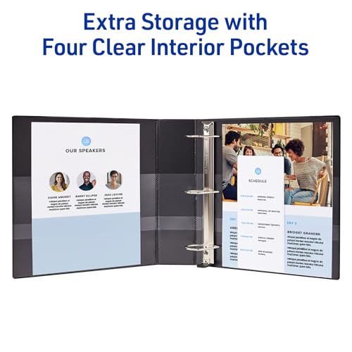 avery heavy-duty view 3 ring binder 334 one touch ezd rings 670-sheet capacity 35 inch wide spine great for home school supplies office or organization needs 1 white binder 79193