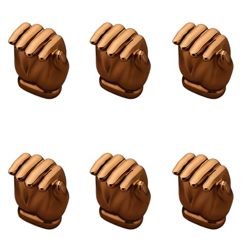 Image of Hand Design Knob for Drawer /Door Knob /Drawer Knobs /Decorative Knobs and Pulls /Door Hardware /Zinc Alloy (PVD Rose Gold Finish) Pack of 6-| 3 Years Warranty |