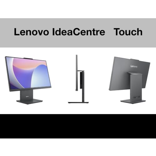 Image of Lenovo IdeaCentre 24ARR9 Professional All-in-One 23.8 inch Touchscreen IPS FHD Display (AMD Ryzen 3 7335U, 8GB DDR5, 512GB PCIe SSD, AMD Radeon 660M, WiFi 6, Webcam, Win 11 Home) w /DKZ USB Port Expander