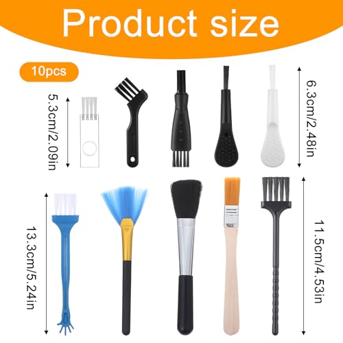 Bewudy 10 Stück Antistatische Bürste Reinigungsbürsten Set, Nylon Computer Reinigungs Set Tragbare Tastaturbürste Computer Reinigungsbürste Für Tastatur Laptop Leiterplatte Motherboards Kamera