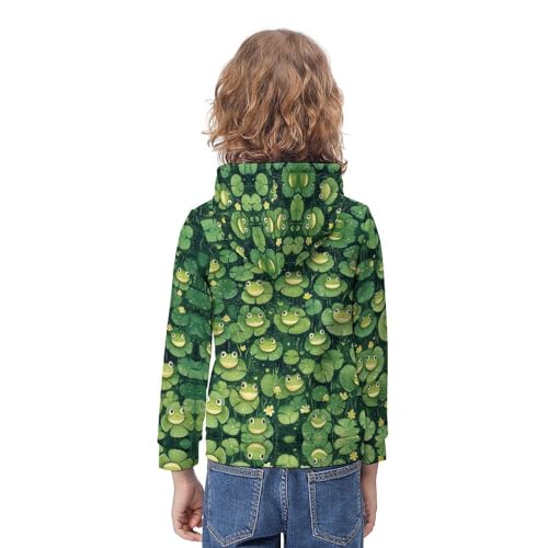 Sweat à capuche grenouille avec cordon réglable et manches longues confort