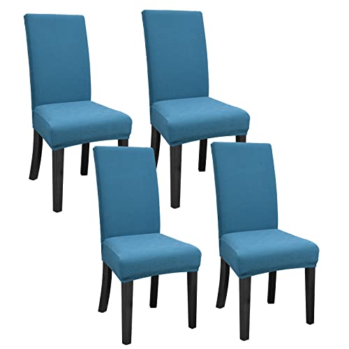 Life Magic Chair Covers For Dining Room Set Of 4 Steel Blue Stretch Slipcovers Chairs Covers Kitchen Chair Covers #TOP12