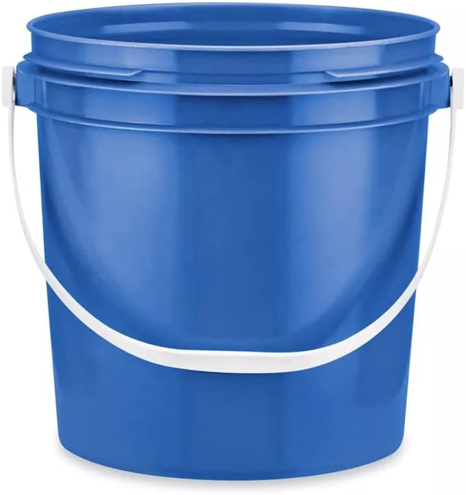 Miniatura 2 de House Naturals Contenedor de plástico de 1 galón con tapa, color azul, grado alimenticio, libre de BPA, fabricado en Estados Unidos (paquete de 5