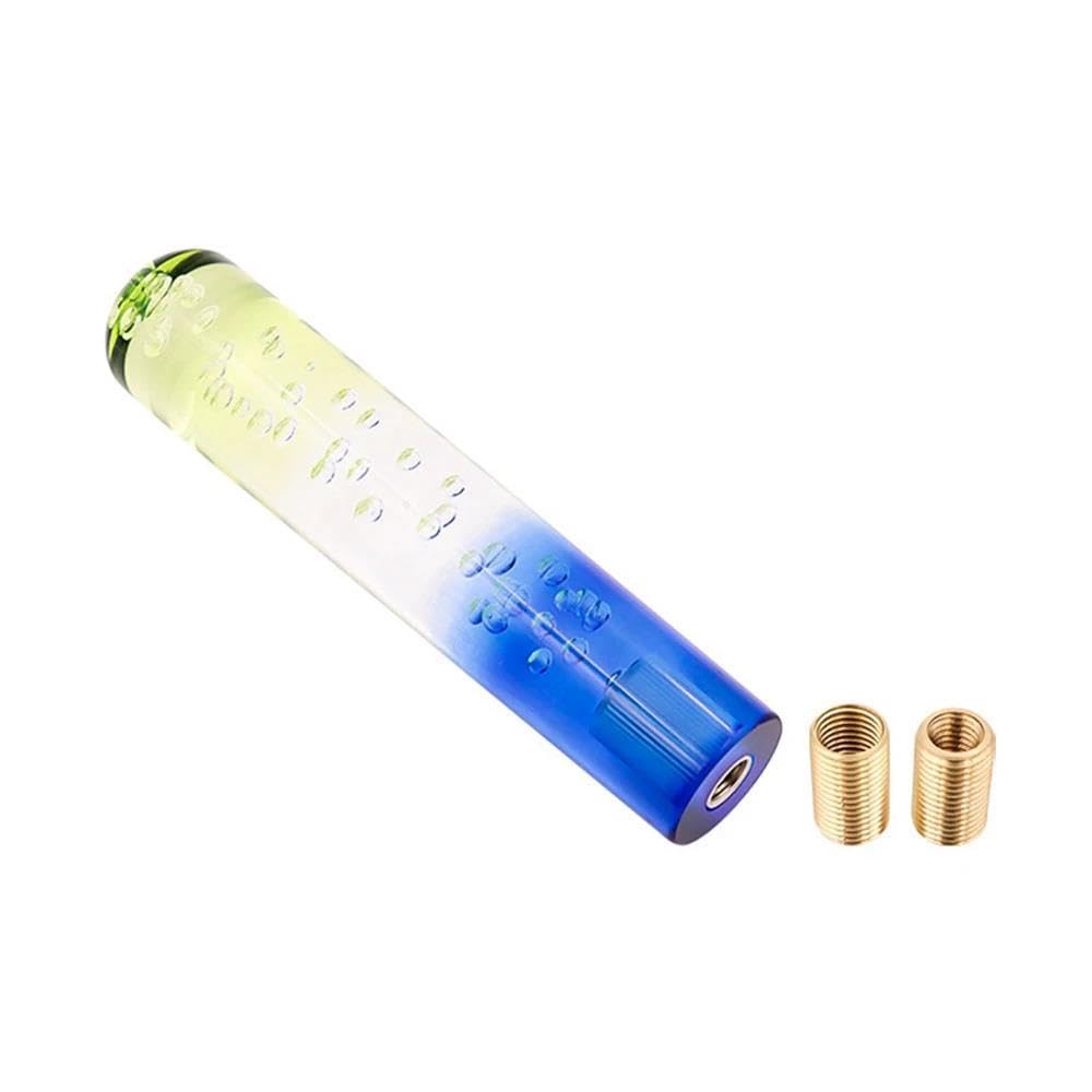 HYASDBWE Car Modification 15cm Universal Gear Shift Knob Crystal Bubble Car Styling Manual Shift Stick Gear Knob Gear Shifter Parts(Green-Blue)