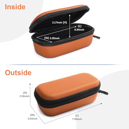 Image of Bukere Double Eyeglasses Case with Adjustable Slots, EVA Hard-shell Travel Dual Glasses Sunglasses Organizer for Men Women