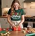 Christmas T-Shirts for Family Merry and Bright Xmas Matching Outfits Santa Pajamas Making Memories Together Holiday Loose Fit Top, Green S