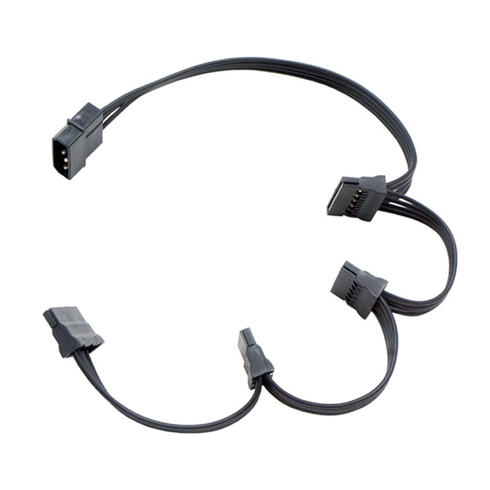 Molex 4 Pin Male to SATA Female Power Supply Cable, YiKaiEn 15 Pin SATA Power Splitter Converter Adapter Cable Hard Drive HDD SSD Extension Cable