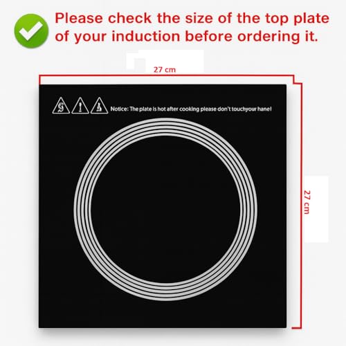 Image of J K b K - Induction Cooker Glass Plate - Shape : Square - Size : 27 x 27 cm Colour /Design May Vary