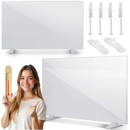 Berdsen Calefacción por infrarrojos, panel calefactor, 600 W, calentamiento rápido, resistente al agua, ahorro de energía, fácil instalación
