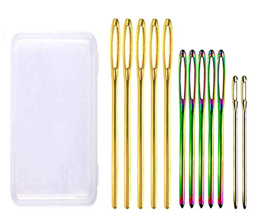 A Case of 12-Pack Metal Tapestry Needle with Large Eyes and Blunt End and 60 Pcs Lock Markers