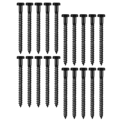 Tornillos tirafondos de cabeza cuadrada hexagonal y acero negro para sujeción de madera