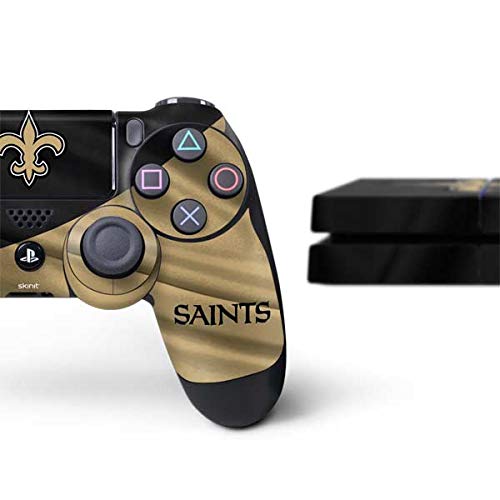 Skinit Decal Gaming Skin compatible with PS4 Console and Controller Bundle - Officially Licensed NFL New Orleans Saints Design