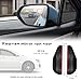 NYTKL 2 PCS Mirror Rain Visor Eyebrow, Rainproof PVC Side Mirror Guards Visor Eyebrow Protector, Auto Exterior Carbon Fiber Rearview Mirrors Rain Cover for Car Truck SUV (Black)