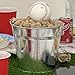 KINJOEK 8 Packs 7 Inch Galvanized Metal Bucket with Handle, Round Flower Pot Plant Rustic Basket, Galvanized Planter Pail for Balconies, Gardens Patios, Office, Indoor Outdoor Parties Wedding Decor