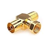 1. Enlace a la televisión por cable coaxial con 1 hembra y 1 macho, TV Aerial Coaxial Coupler,