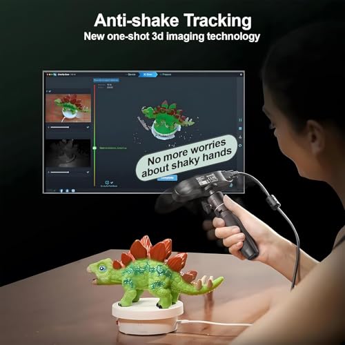 creality cr-ferret se 3d scanner for 3d printing anti-shake 01mm precision 30fps scanning speed full-color upgraded desktop 3d scanner for body hair black metal non-reflective objects