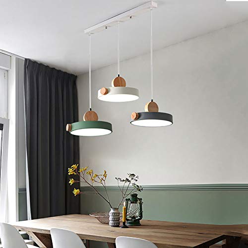 Lustre macaron scandinave premium à 3 disques pour table moderne