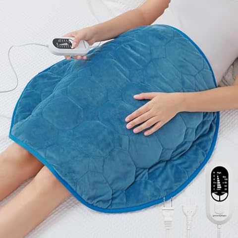 immtree Weighted Heating Pad 7lbs for Deeper Pain Relief, XXXL Size(29x24) Weighted Heating Blanket with Fast Heat Technology,Weighted Lap Heated Blanket, Weighted Heated Pad for Back and Shoulder Cover