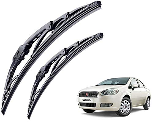 Image of WolkomHome High Performance OE Car Wiper Blade Replacement set of 2 Pc Right 24 inch Left 16 inch for Fiat Linea Classic