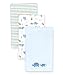 SpaSilk Baby-Boys Newborn 3 Pack 100% Cotton Burp Cloths, Blue Elephant , One Size