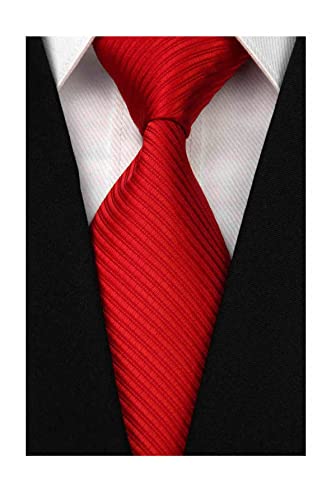 Men's Classic Solid Tie Silk Woven Necktie Jacquard Neck Ties For Men