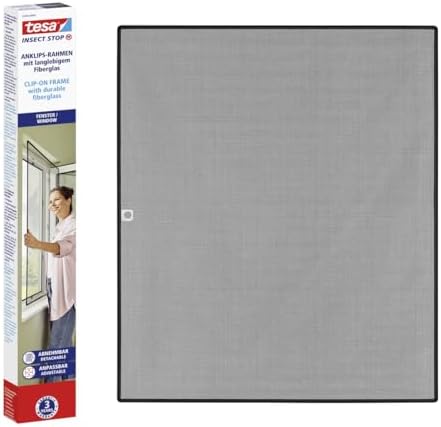 Insectenhor tesa® Insect Stop OPEN/CLOSE raam 1,3x1,5m zwart