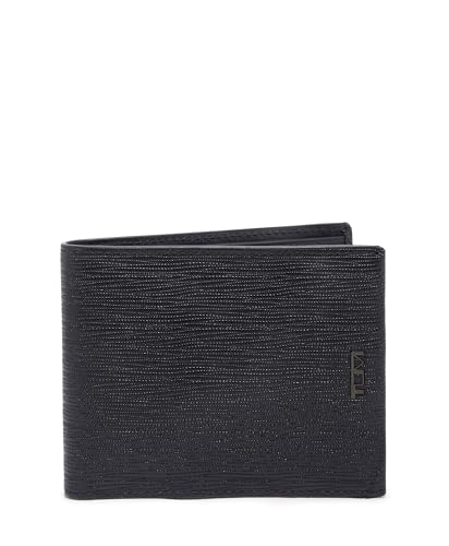 Tumi Mens Global Double Billfold Black Embossed One Size
