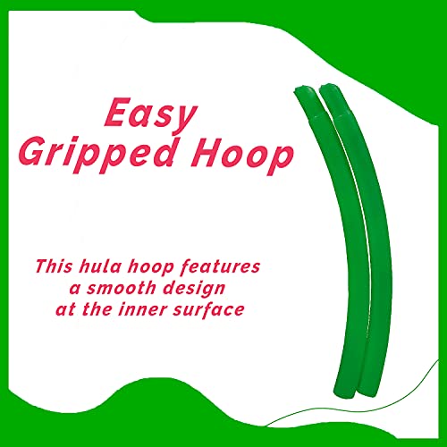 Image of Toy Cloud Adults 8 Interlock able Pieces Octa Design Premium Adjustable Hula Hoop Ring for Exercise (4 Size, 18-29 Inch, Green)