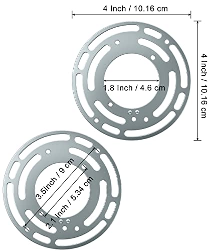 2 Pack Universal Light Fixture Mounting Bracket, 4 Inches Diameter Steel Crossbar Plate With Ground Screw For Mount Wall Light, Close To Ceiling Light, Chandelier #TOP3