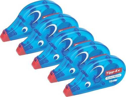 Tipp-Ex corrección Roller Pocket Mouse, 10 m x 4.2 mm 5 unidades