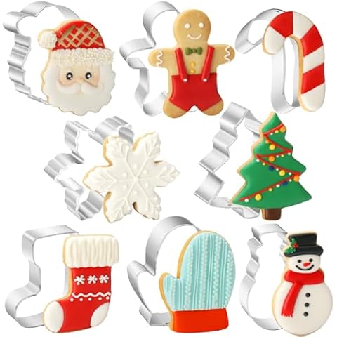 DOUDOULE 8PCS Christmas Cookie Cutters Set Cover